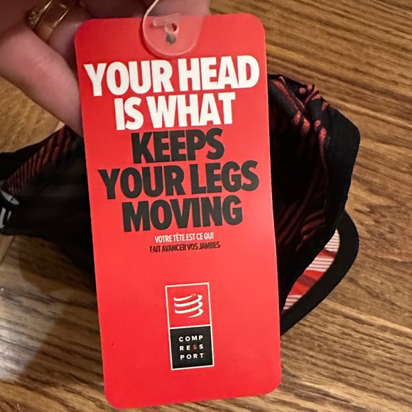 Compressport Pro Racing Hat Black Grey Stripe Lightweight Trail Run Triathlon OS - Picture 8 of 9